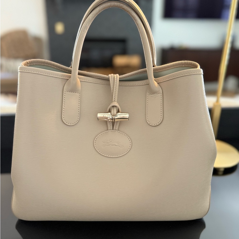 Longchamp Cream Tote Bag
